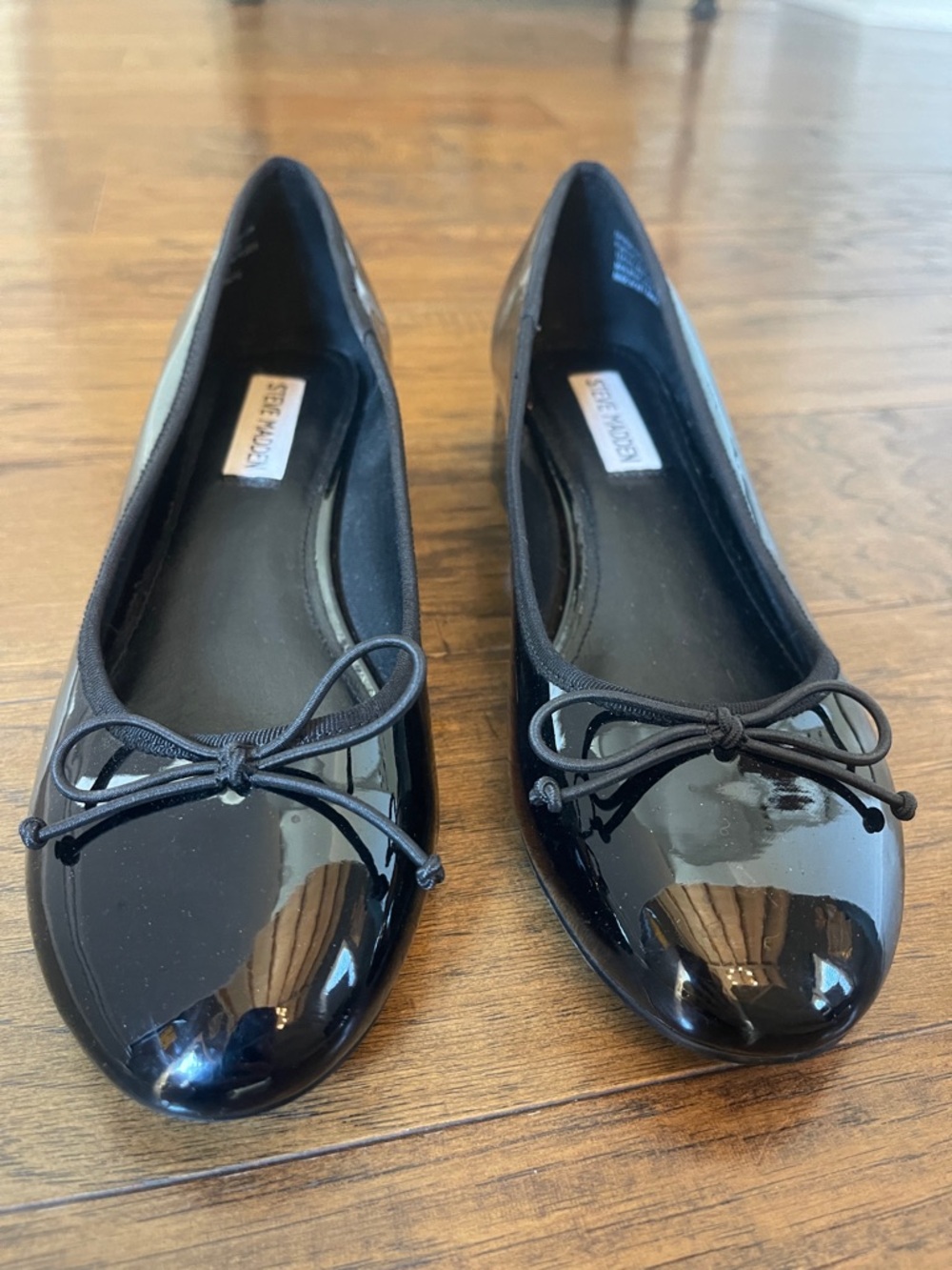 Steve Madden Cherish Ballet Flat Black Patent - Picture 4 of 7